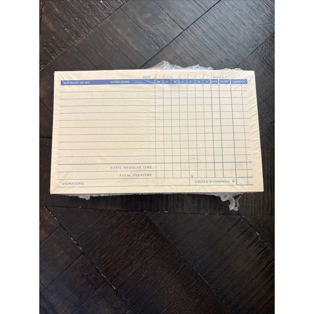 221 NEBS Pocket Size Weekly Time Records 7 x 4 1/4